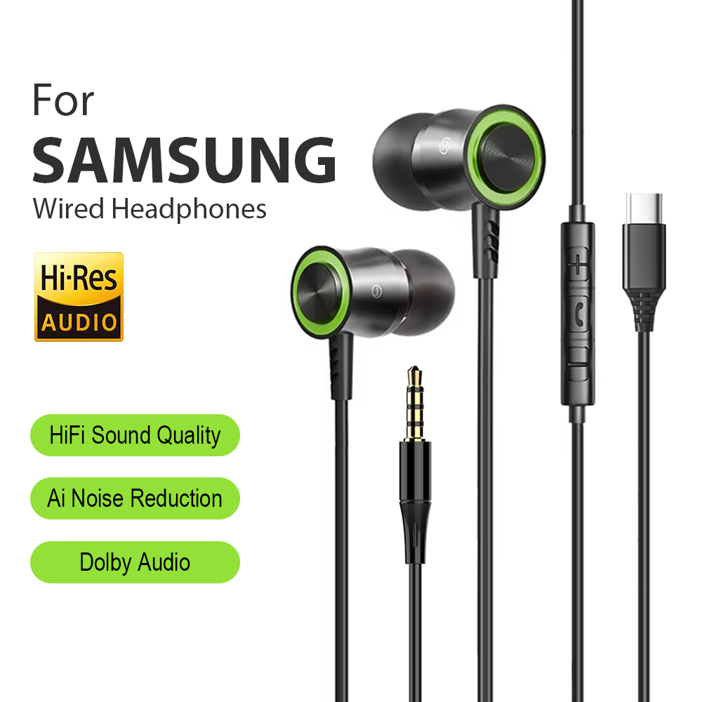 iPhone 18 17用USB Type C有線ヘッドホン - Type C Wired Earphones With Mic のレビューと価格
