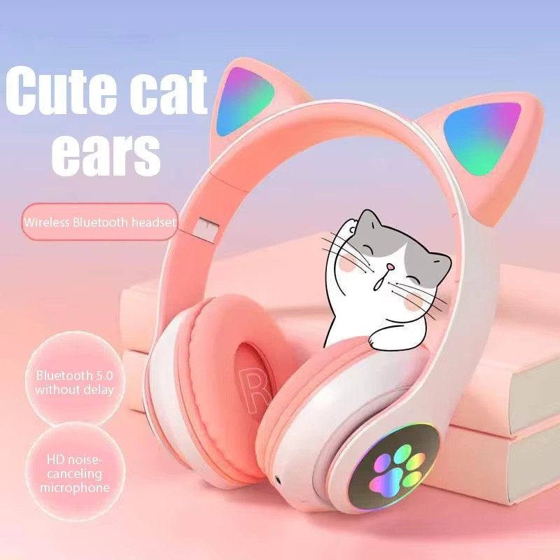 JST-28 ワイヤレスヘッドフォン猫耳 Bluetooth - Anc Wireless Over Ear Headphones のレビューと価格