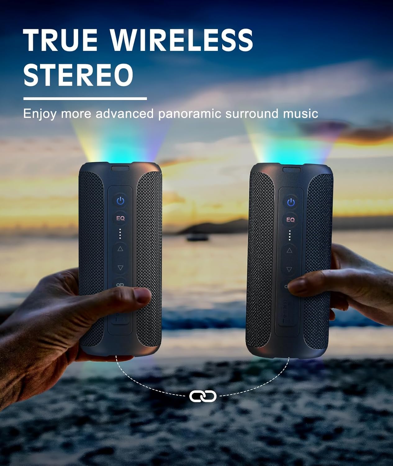 Ortizan-Bluetooth 5.3ワイヤレススピーカ - Portable Bluetooth Speaker Waterproof Ipx7 のレビューと価格