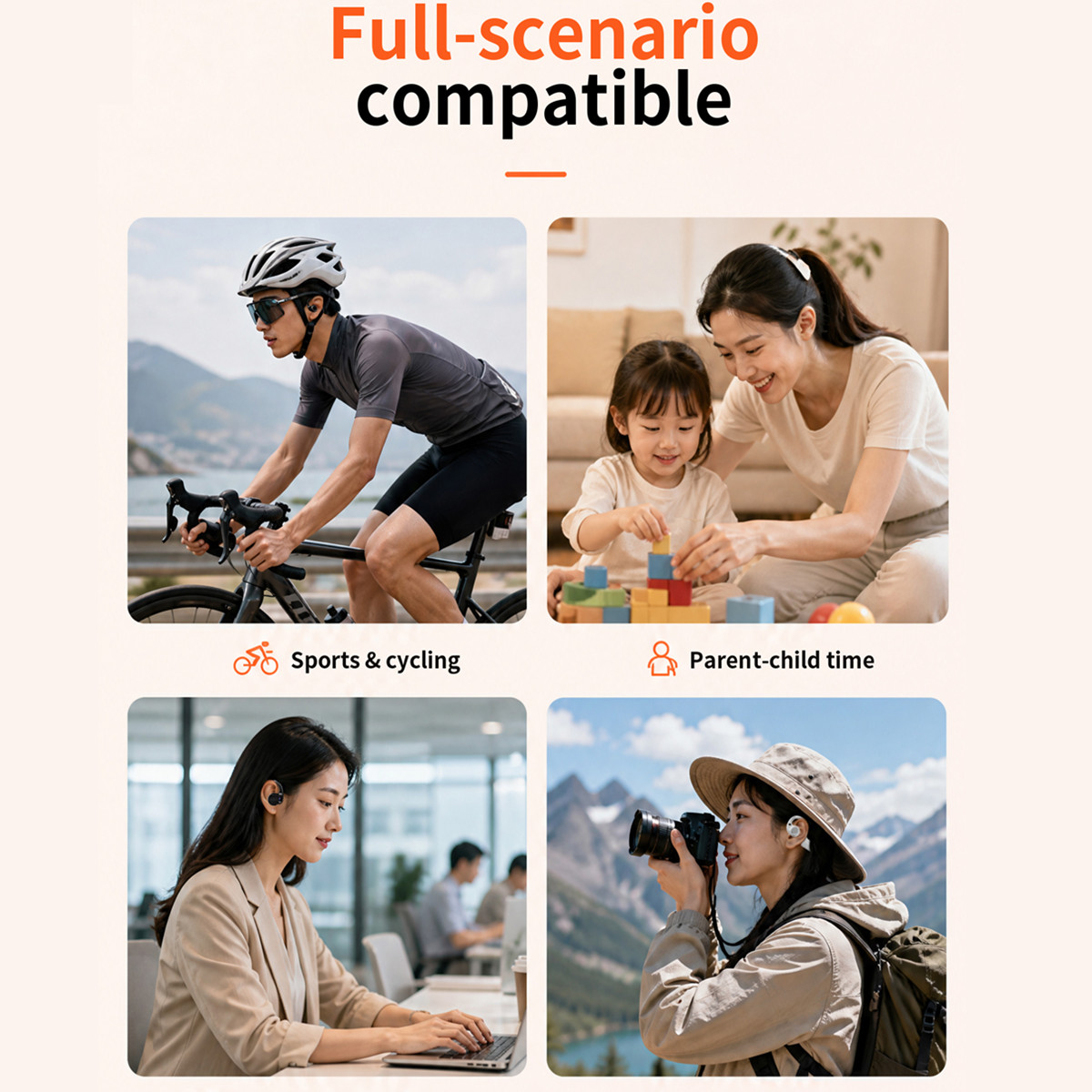 最新のスマートカメラ対応イヤホン。骨伝導方式のオープンイヤー - Bone Conduction Running Headphones のレビューと価格