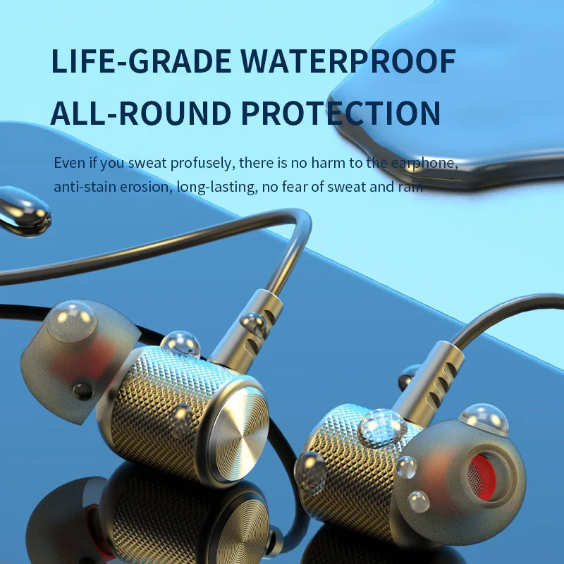 9D Bluetoothイヤホン、ワイヤレスヘッドホン、磁石 - Magnetic Neckband Sports Earphones のレビューと価格